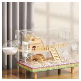 8 in 1 Acrylic Hamster Cage, 18.5'x11.8'x14.6'