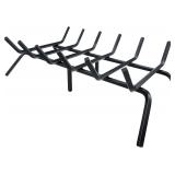 Fireplace Grate & Log Holder, 27' Cast Iron Rack