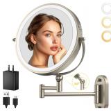 Wall Mounted Lighted Makeup Mirror 360