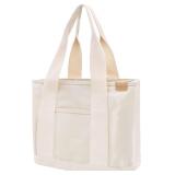 TeeYee 16oz Canvas Tote Bag with Pockets