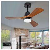 36' Outdoor Ceiling Fan with Lights, Remote