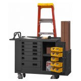 DURHAM MFG Mobile Cabinet 52.75x19, Steel, Gray