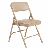 NATIONAL PUBLIC SEATING Folding Chair: Vinyl Seat