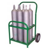 SAFTCART Two-Wheel Medical Cylinder Cart: 250 lb (Missing Wheel)