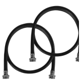4 ft. EPDM Washing Machine Hoses Black (2-Pack)