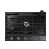 30 in. Gas Cooktop, Black Stainless, 5 Burners