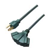 75 ft 16/3 Indoor/Outdoor Extension Cord Tri-Tap