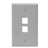 12 Boxes of Gray 1-Gang AV Wall Plate (1-Pack) 41080-2GP