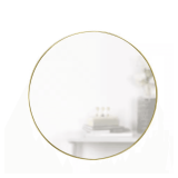Umbra Hub Round Brass Mirror (34 in. H x 34 in. W)