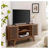 Render 46 in. Corner TV Stand in Walnut