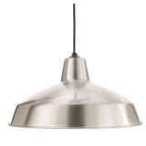 Hampton Bay 1-Light Brushed Nickel Barn Pendant