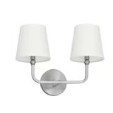 Dawson 16x12x7 2-Light Brushed Nickel Vanity Light