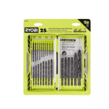Black Oxide Round Shank Drill Bit Set (25-Piece)