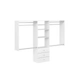 Premium 60-96 in White Wood Closet System