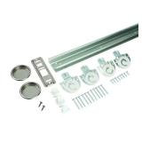 48 in. Steel Sliding Door Set