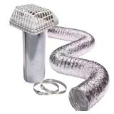 Dryer Exhaust Kit: 4' Pipe, Vent, Duct, Clamps
