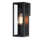 Hukoro 1-Light Matte Black Outdoor Wall Light