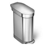 45-Liter Fingerprint-Proof Trash Can with Step