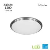 12 in. Brushed Nickel/ORB LED Flush Mount