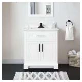 Doveton 30-in. Bath Vanity w/ Marble Top & Mirror