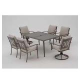 Preston Pointe Dark Cement Gray 7-Pc Outdoor Set