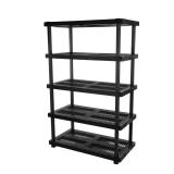 HDX 5-Tier Adjustable Garage Shelving Unit, Black
