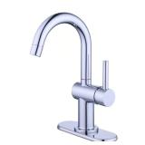 Dorind Single-Hole Deck-Mount Faucet, Chrome