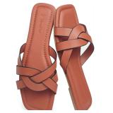 2025 Women's Braided Flat Slide Sandals, Size 6-11