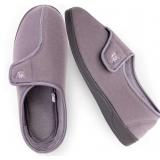 Men's Memory Foam Diabetic Slippers with Closure Size 9-10