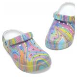 Boys Girls Camo Garden Clogs: Slip-On Sandals 36-37