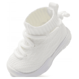 JIASUQI Toddler Shoes Boys Slip-On White 8