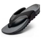 Men's Arch Support Flip Flops, Non-slip Sandals Size 12.5