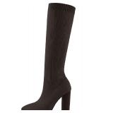 NEWBELLA Women's Knee High Boots, Knit Size 8