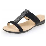 VJH Comfort Rhinestone Dressy Flat Sandals Size 9