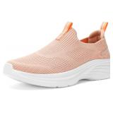 Womens Slip-On Walking Shoes, Lightweight Sneakers Size 10