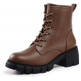 IDIFU Women's Ankle Boots Low Block Heel Size 8.5