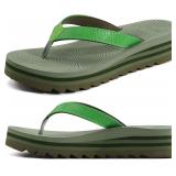 KuaiLu Women's Yoga Mat Platform Flip Flops 8.5