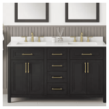 Beaufort 60' Double Sink Vanity w/ White Top