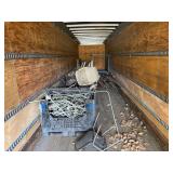 Assorted Industrial Pipes, Plugs, Chairs- Trailer Not Included
