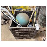 Crate of Sporting Items