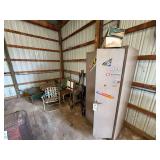 Shop Cabinet, Lawn Chairs, Shovels and Desk