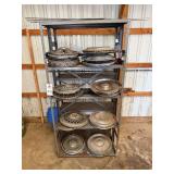 Shelving Unit with Hubcaps