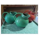 Three 7-Inch Ceramic Pitchers