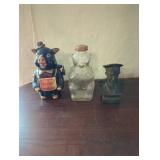 Three Vintage Piggy Banks, Largest 7.25 Inches