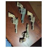 Four Western Texan Jr Cap Guns