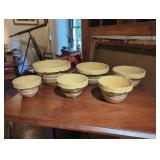 Six Nesting Bowls with 9-inch Largest Diameter