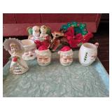 Vintage Christmas Decorations, Largest 6 Inches