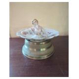 Ballerina Candy Dish Music Box by Meiko China, Jap