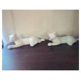 Mid-Century Ceramic Cats, 13 Inches Long
