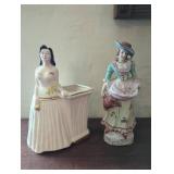Occupied Japan Figuero Planter and Woman with Urn